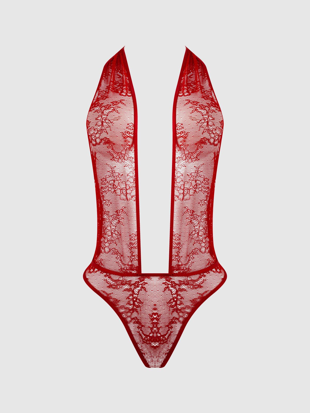 House of Desire – Engroshandel Bodysuit undertøj - Dame – Kiki Blonde Halter Teddy med dyb udskæring13