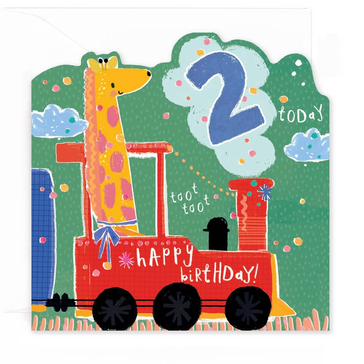 Roundabout Age 2 Boy Birthday Giraffe Driving Train for wholesale by Hotchpotch