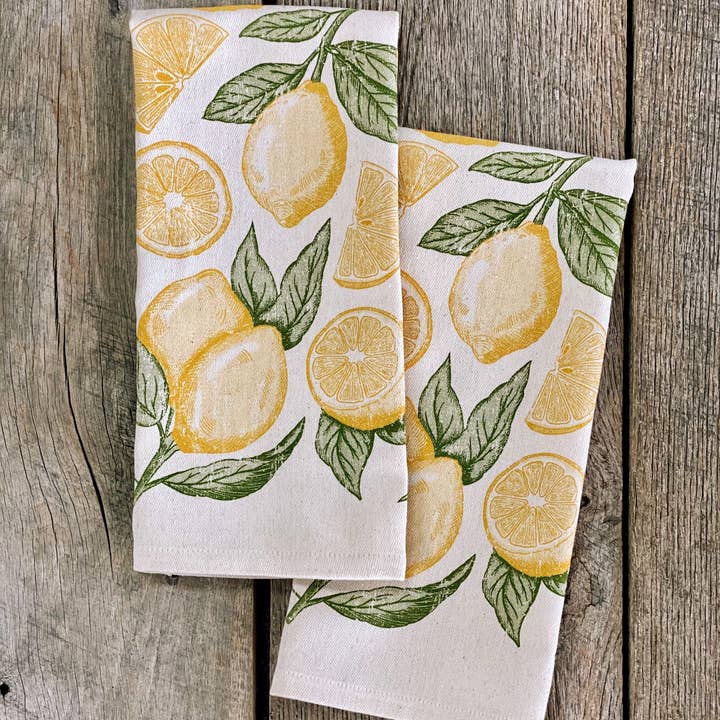 SOUTHERN FRIED DESIGN BARN - Wholesale Tea Towel - Lemon Pattern - Kitchen Towel