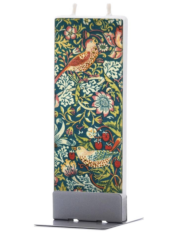 Handgjord flat ljus – Strawberry Thief – William Morris för wholesale av Flatyz EU