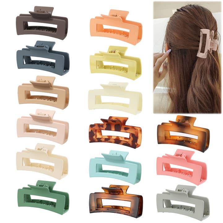 ACCITY - Wholesale Hair Clip - Women's - 4.1 Inch Matte PS Plastic Hair Claw Clip, Wholesal_CWAHA009136