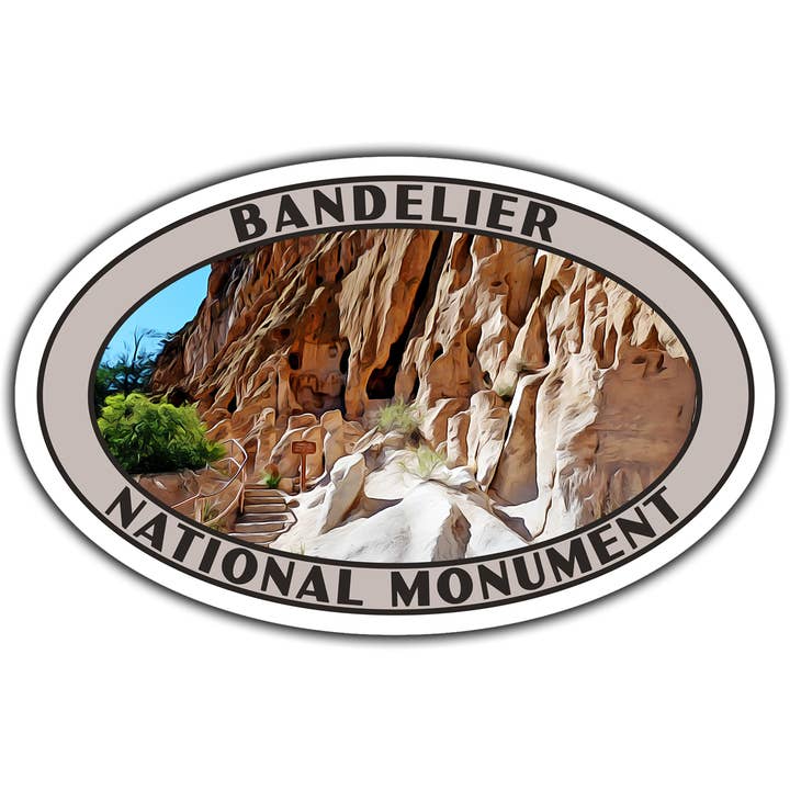 Bandelier National Monument Sticker (Cliff Dwellings) for wholesale by Just Go Travel Studios