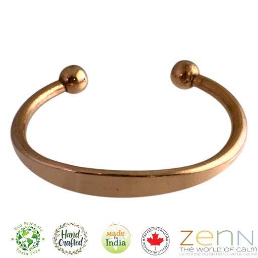 Bracelet jonc en cuivre fait main Zenn Pure F-029 pour la vente par International Gifts Ltd.
