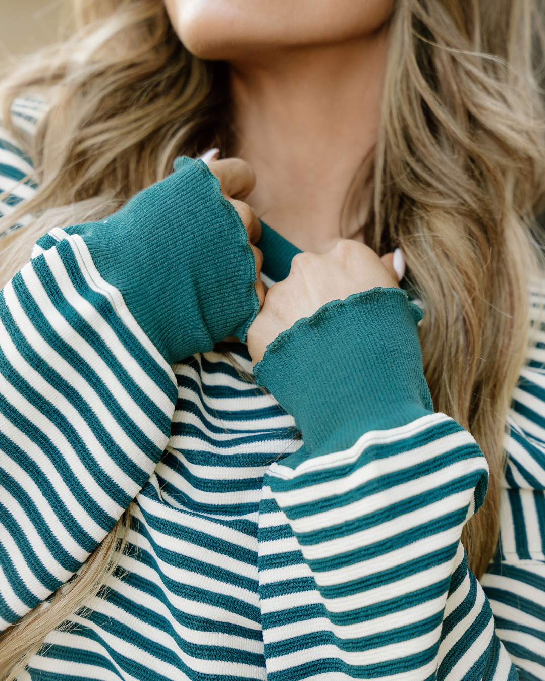 Rayas verdes Stevie Top - Verde de venta al por mayor en Faire4