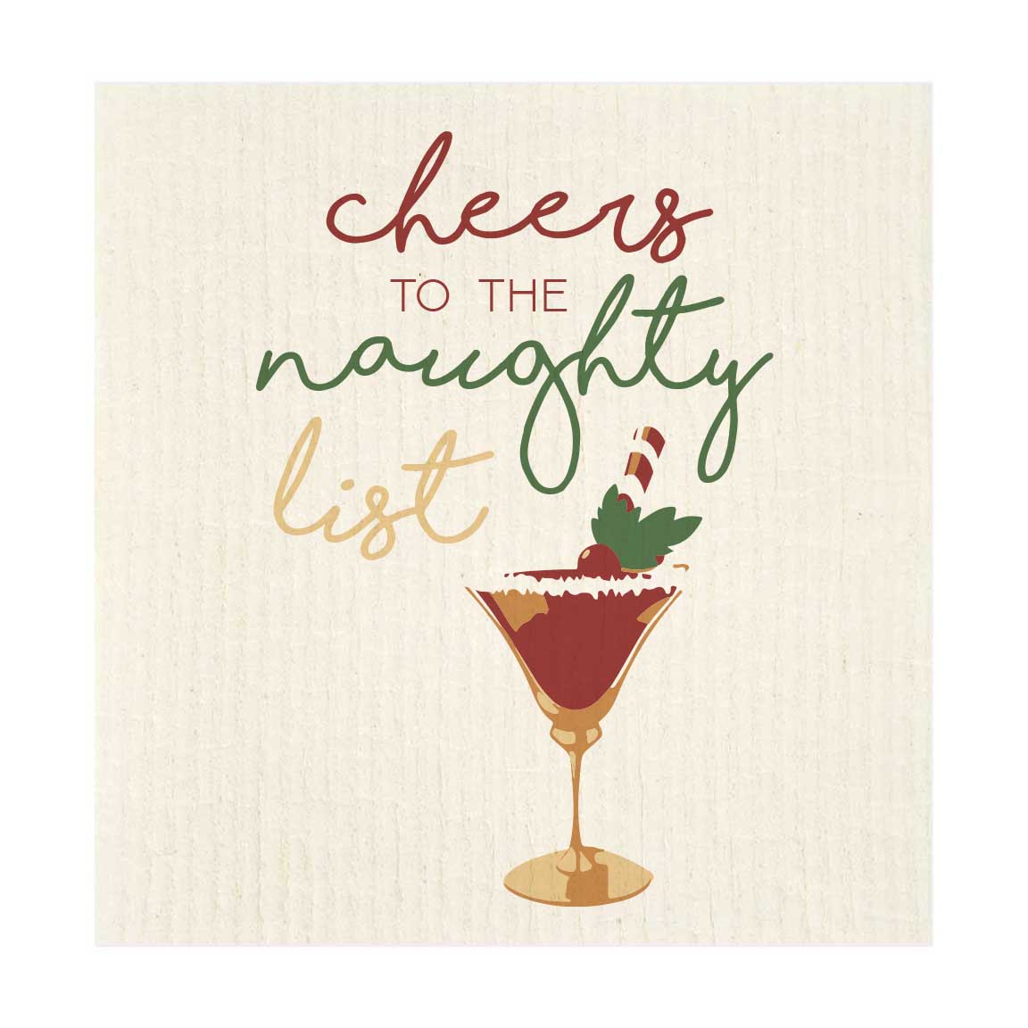 Potluck Press – Großhandel Küchenhandtuch – Unartige Liste Cocktail Schwedisches Geschirrtuch0