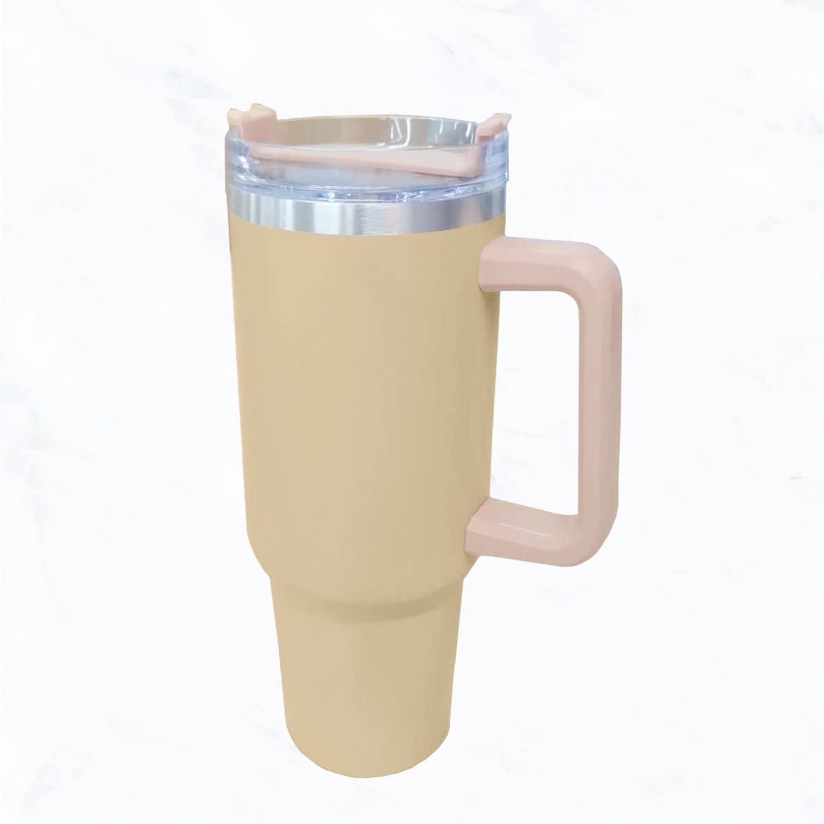 Suzie Q USA - Wholesale Insulated Mug/Tumbler - 40 oz, Stainless Steel Tumbler with Handle, Straws Include10