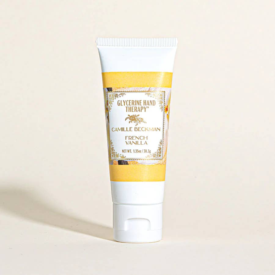 Camille Beckman - Vente Crèmes/lotions pour les mains - Thérapie des mains à la glycérine à la vanille française 1,35 oz tube de voyage