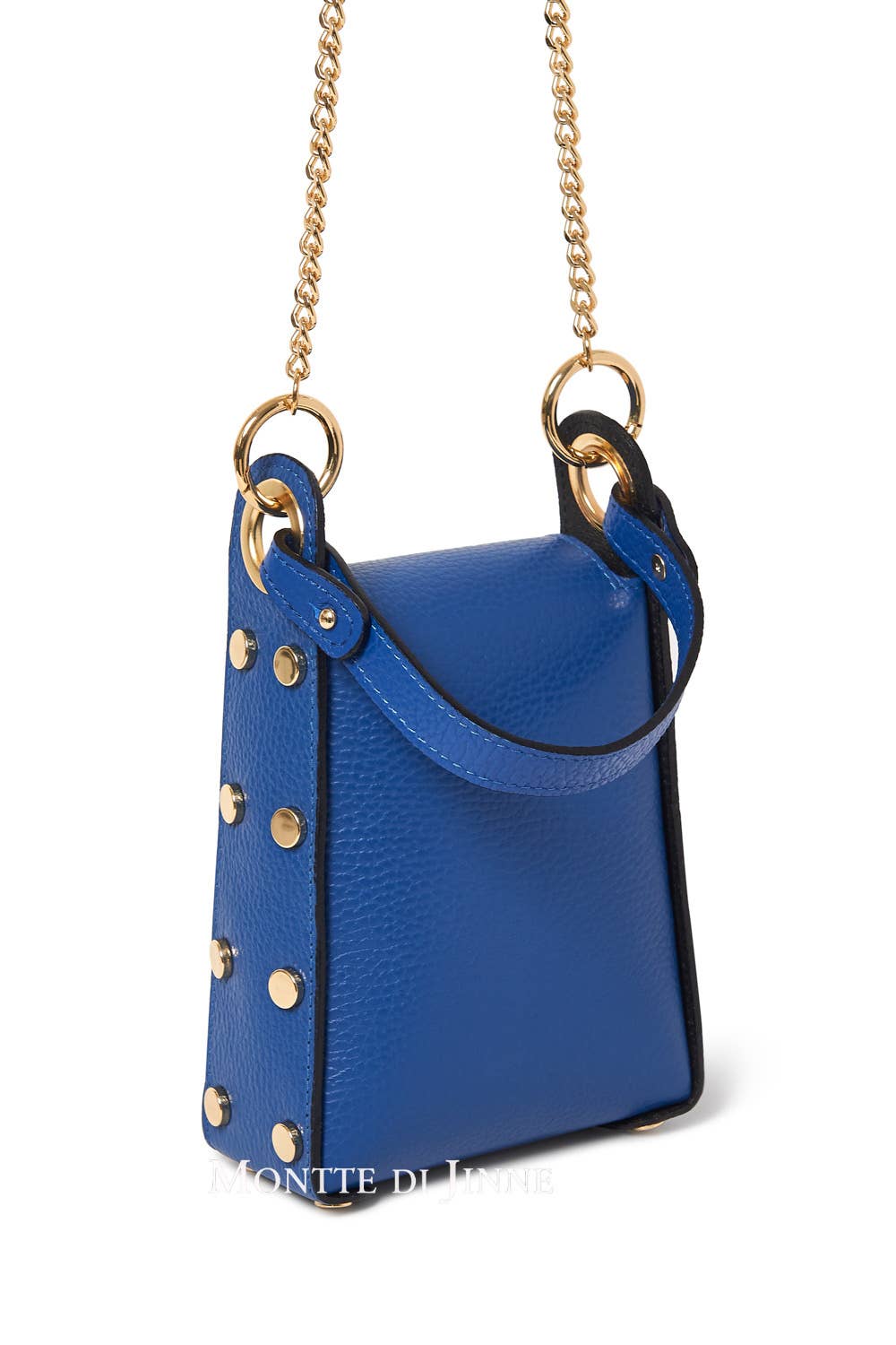 MONTTE DI JINNE - Vente Sac à bandoulière – femme - Mini sac abeille en cuir véritable italien avec bandoulière chaîne dorée23