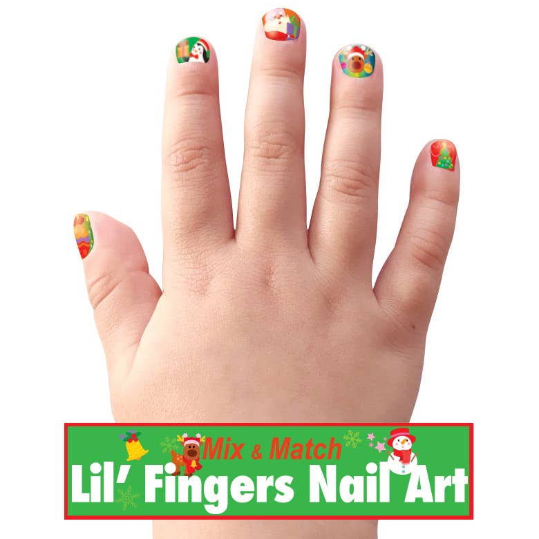 Girl Nation - Vente Nail Art/Autocollant pour les ongles - Nail Art pour Enfants | Holly Jolly | Noël 20253