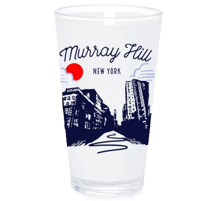 Verre à pinte esquisse de Murray Hill Manhattan pour la vente par Happy Place by Lola Star