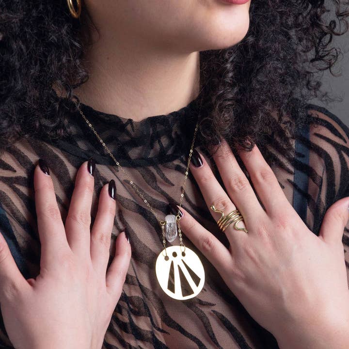 Luni Style - Wholesale Pendant/Charm Necklace - Awen Symbol Necklace*2