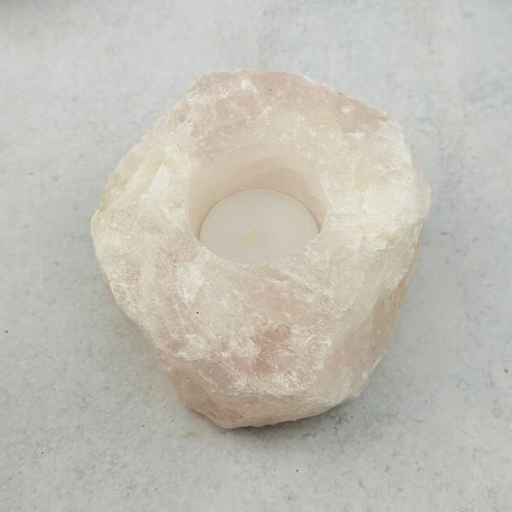 Rock Paradise - Wholesale Candle Holder - Rose Quartz "B" Grade Crystal Candle Holder5