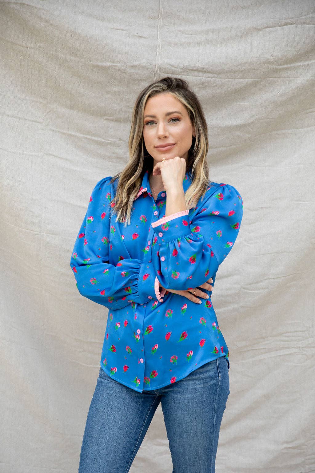 Modafleur - Wholesale Button Down Shirt - Women's - THE FAYE TOP2