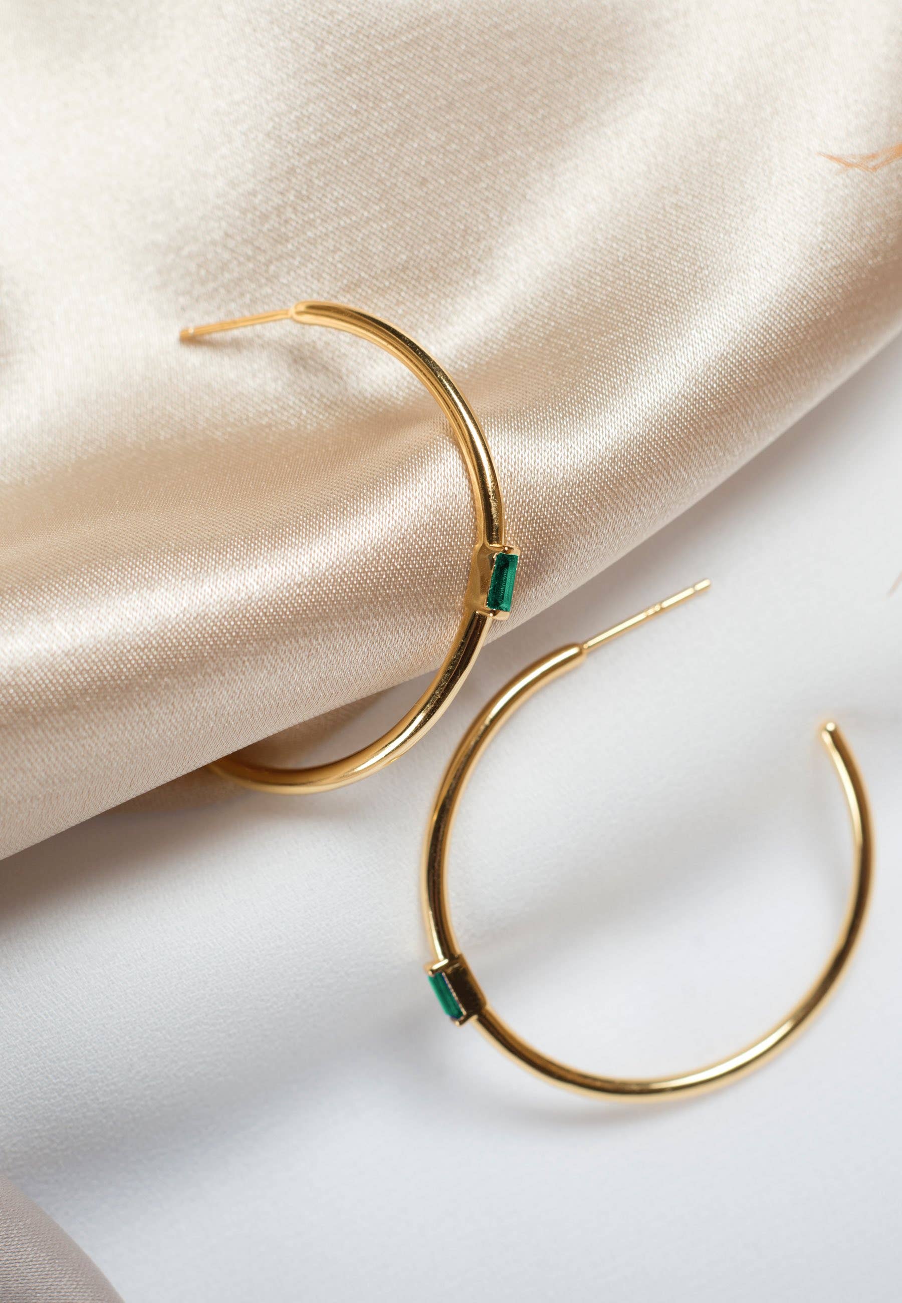Aran Jewels - Wholesale Hoop Earrings - ESMERALDA gold hoops earrings2