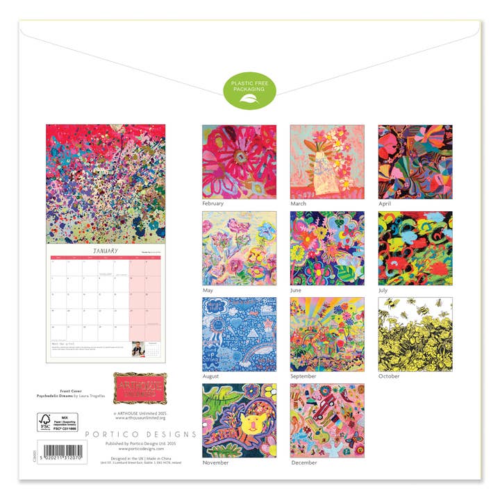 Portico Designs - Wholesale Calendar - Arthouse Unlimited Square 2026 Calendar2