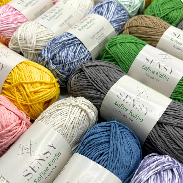 Sensy - Wholesale Yarn - Sensy Softee Raffia Twisted Yarn, 3.5 oz, 109 Yards, 100% Polyester, Gauge 4 Medium33