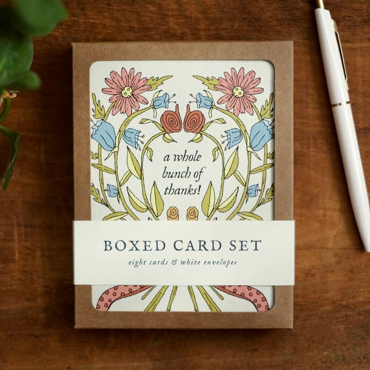 Bunch of Thanks | Boxed Card Set of 8 | A2 for wholesale by annalisa v. sawtell