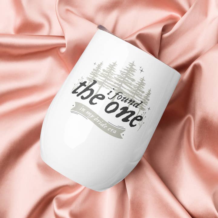 CrescentCatCo - Wholesale Insulated Mug/Tumbler - I found the 1 Folklore Era | Bridal Wine tumbler | Gift for Brides | Swift Fan Wedding | Taylor Wine Glass