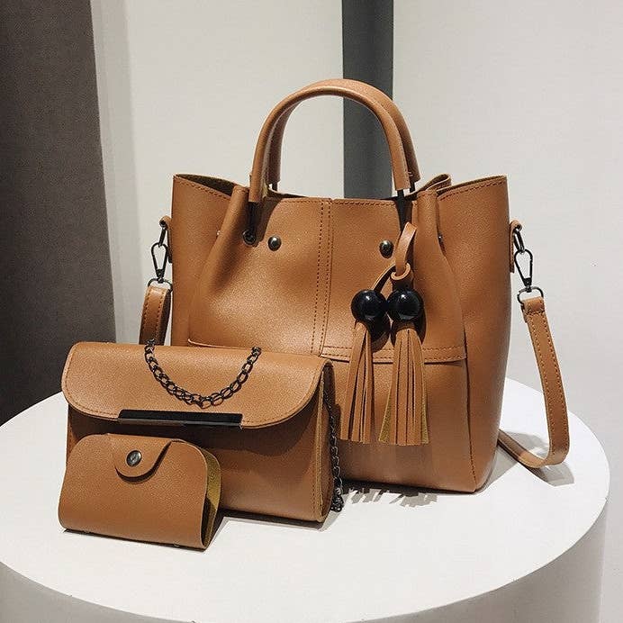 Three-Piece Bag With Tassels for wholesale by ShieldChic