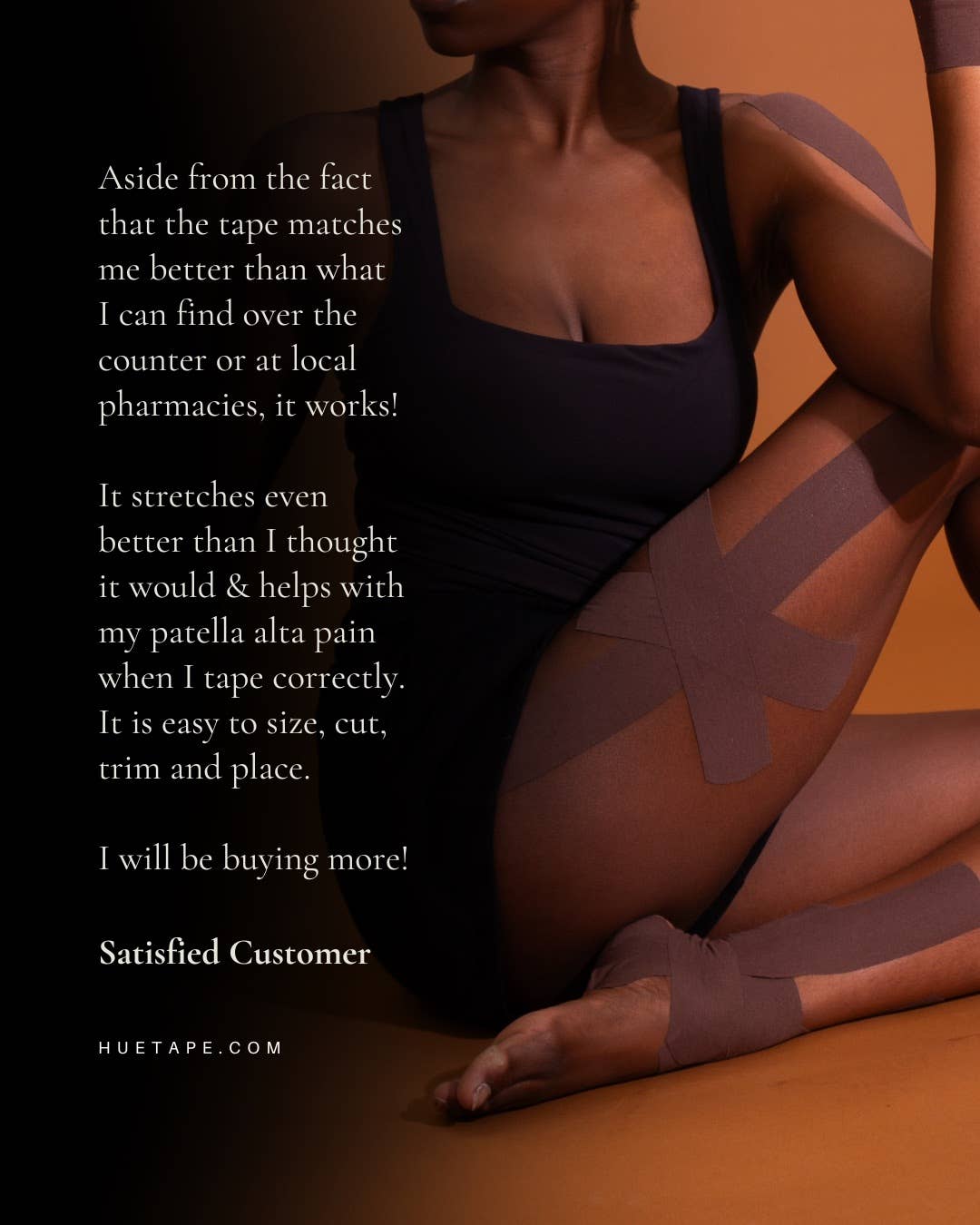 HUETAPE - Wholesale Fashion/Breast Tape - Women's - Espresso Kinesio Tape 5