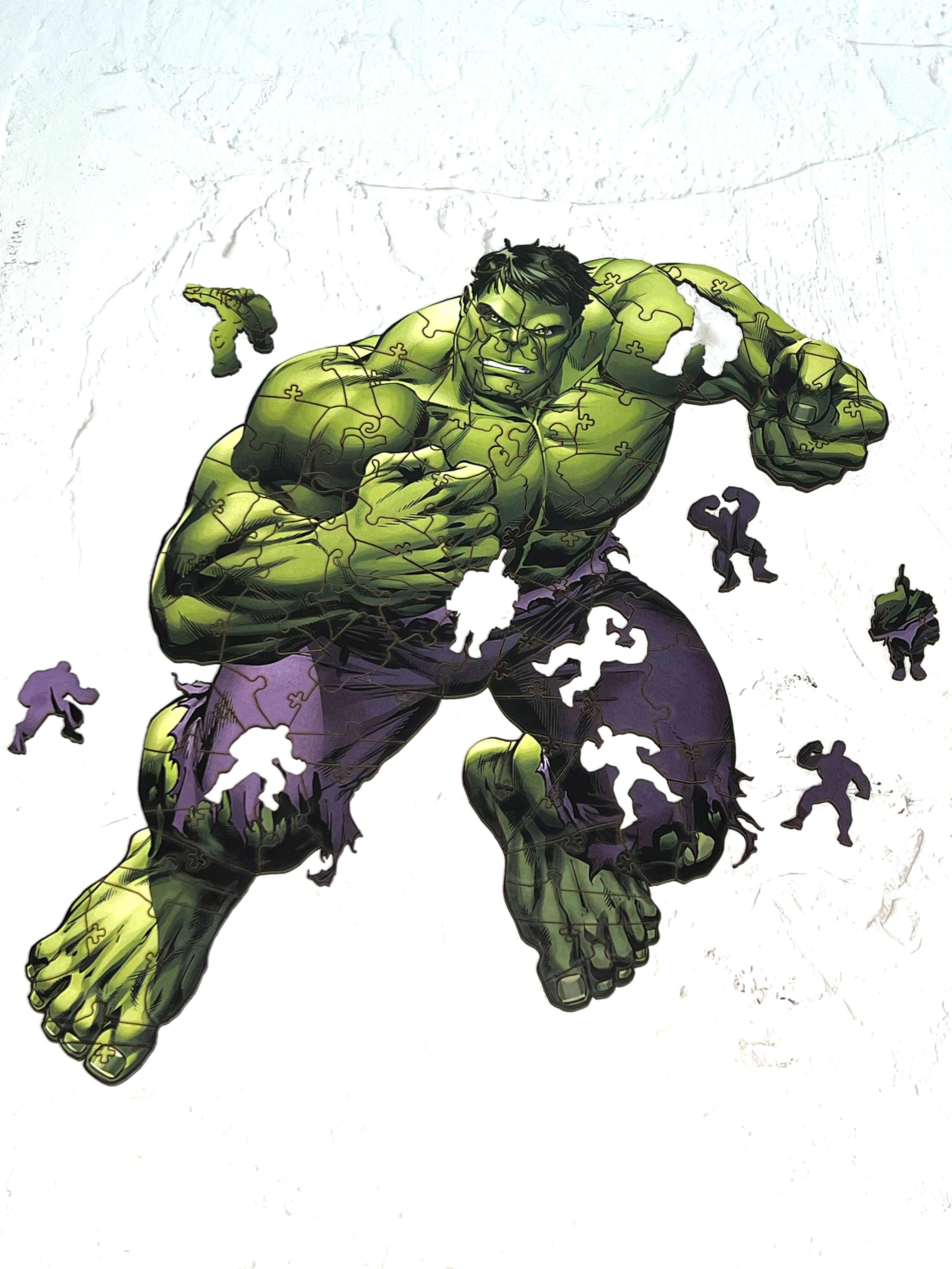 Max Woody™ - Wholesale Puzzle - Kids - Wood Jigsaw Puzzle Unique Shape The Hulk L Size 200 pcs5