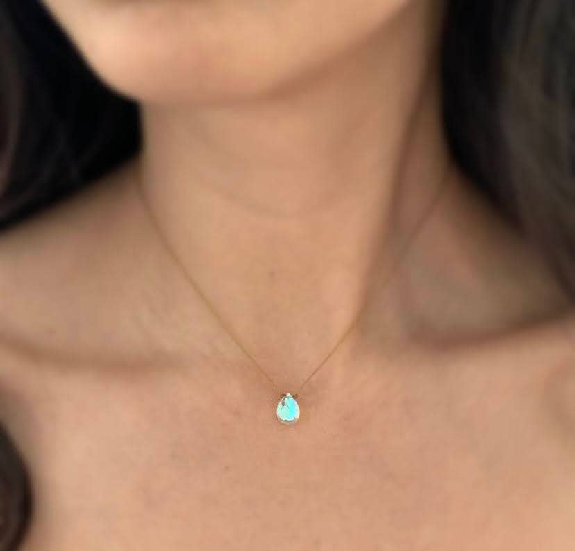 Merelani Designs - Wholesale Pendant/Charm Necklace - Hydroquartz Mystic Rainbow Faceted Teardrop Cord Necklace3