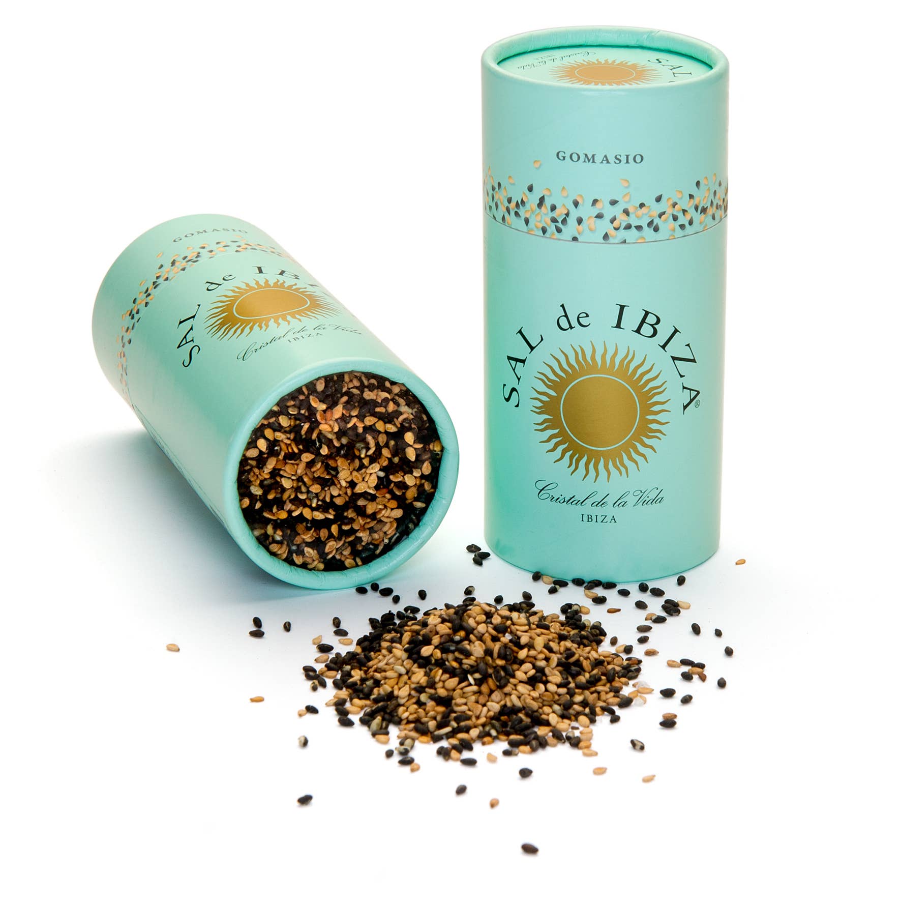 Eat Spain - Wholesale Salt - SAL de IBIZA Granito & Roasted Sesame Seeds pourer 2.6oz 76