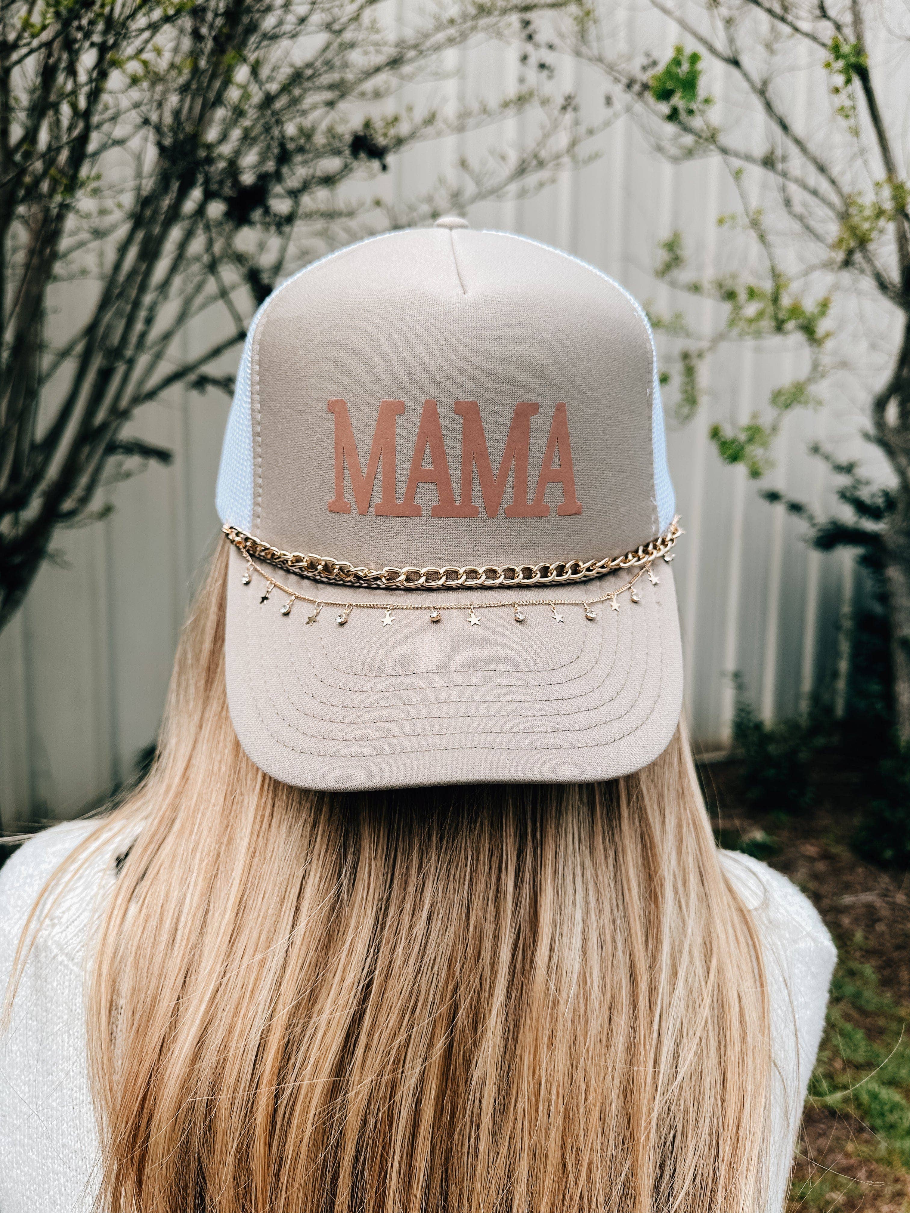 Southern Bliss Co. - Wholesale Trucker Hat - Women's - Mama Khaki/White Trucker