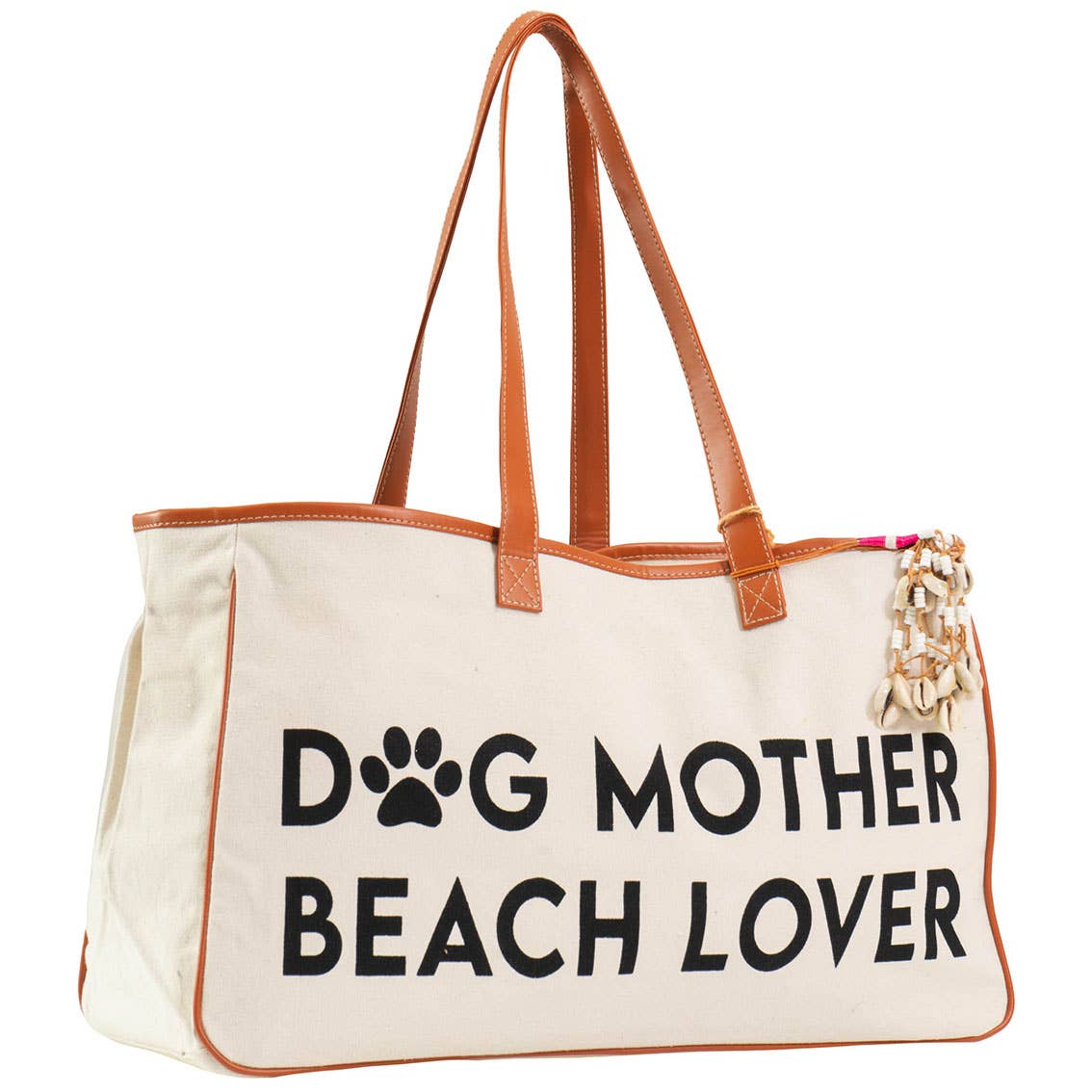 Magid - Wholesale Tote Bag - Women's - Magid Canvas Slogan Tote "DOG MOTHER BEACH LOVER"1