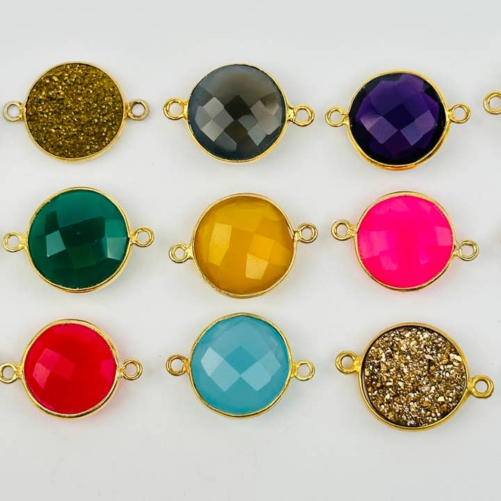 Jewelers Paradise – Colar pingente/pendente por atacado – Conector de pingente com pingente de cristal de pedra preciosa Jóias DIY1