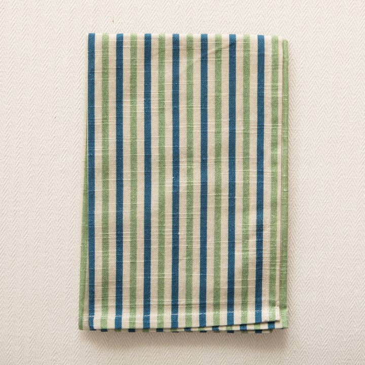 Tovagliolo a righe blu 45X45 per la vendita all'ingrosso da parte di Mahe Homeware