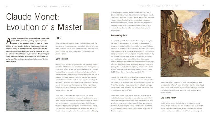 Texas Bookman - Wholesale Arts & Entertainment - Claude Monet (Masterpieces Of Art)1