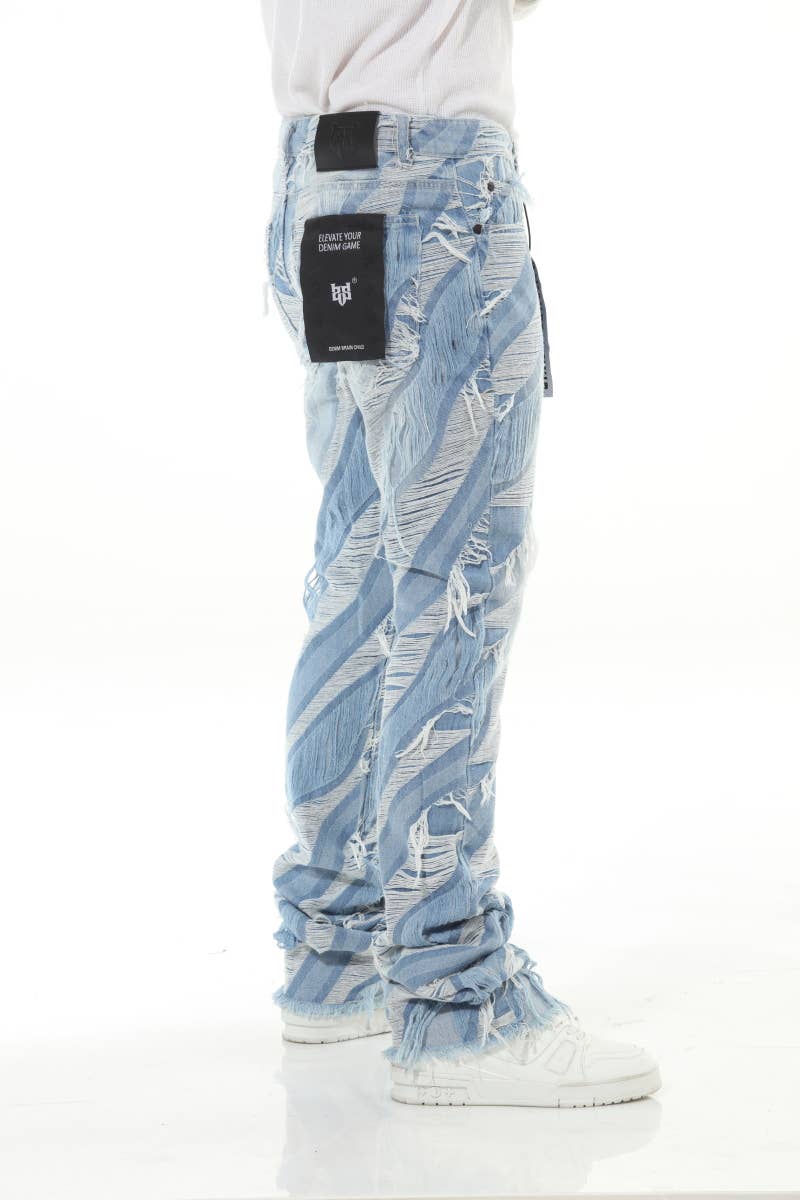 Stylo - Wholesale Jeans - Men's - Double Layered Cut and Sewn Stack Flare6