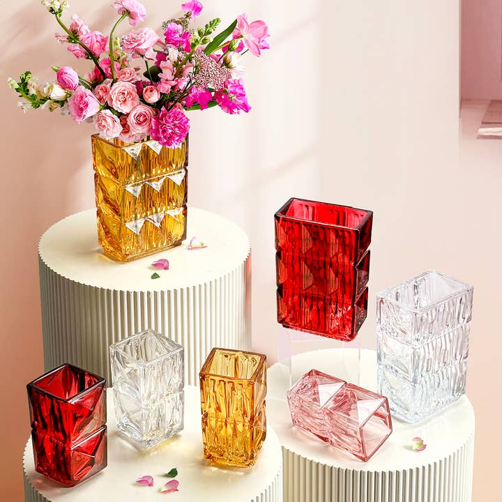 Galore Home - Wholesale Vase - Glacial Elegance Vase (H-5.25" D-3.25")2