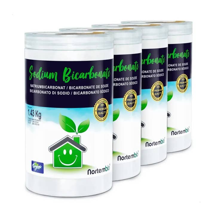 Bicarbonate de sodium organique 4X1,43 kg. Origine 100 % pour la vente par NORTEM BIOTECHNOLOGY GROUP