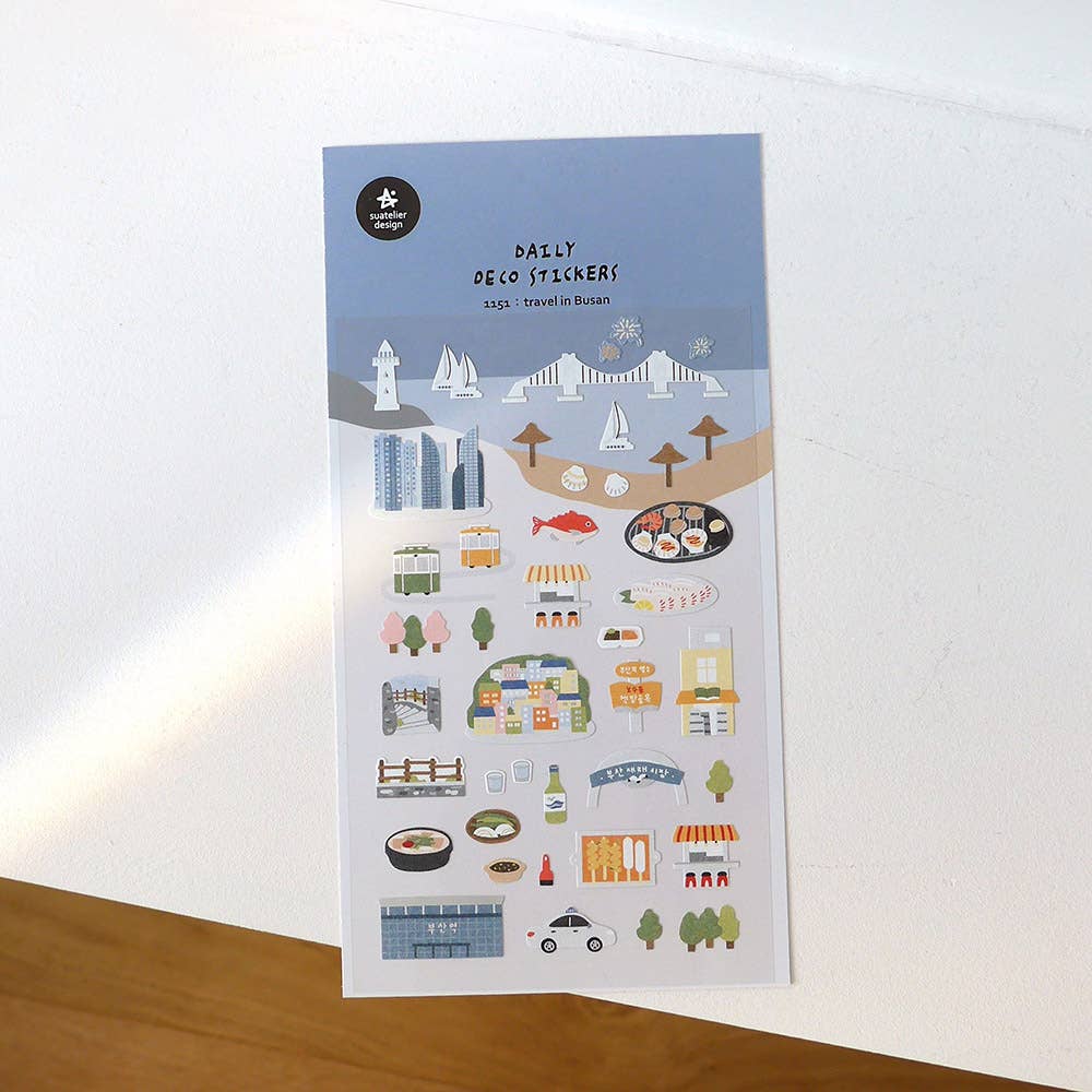 Suatelier Daily Deco Sticker - Travel in Busan