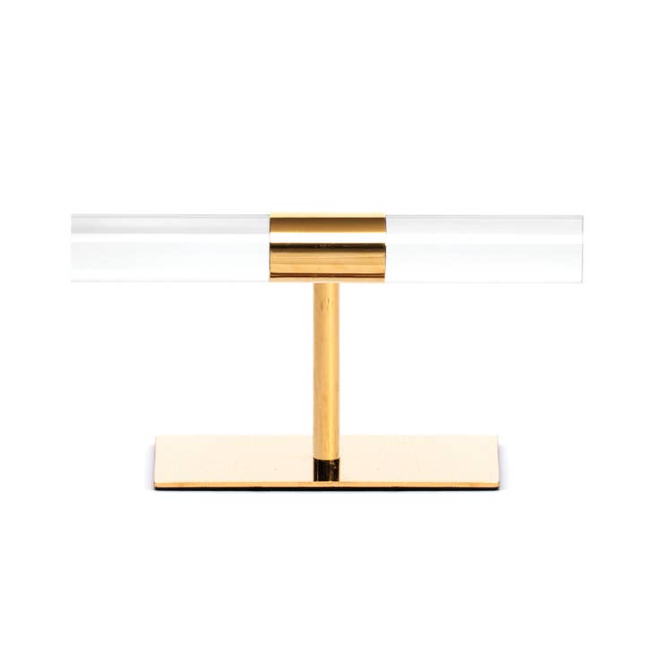 Splendid Iris - Wholesale Retailer Display Stand/Case - Branded Clear And Gold Display Bar