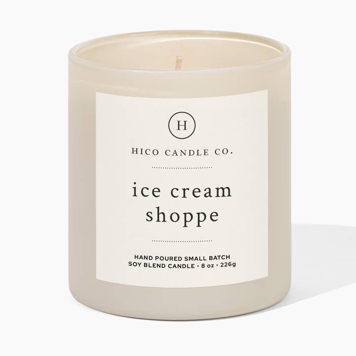 Hico Candle Co. - Wholesale Jar/Filled Candle - Ice Cream Shoppe - 8oz. Candle0