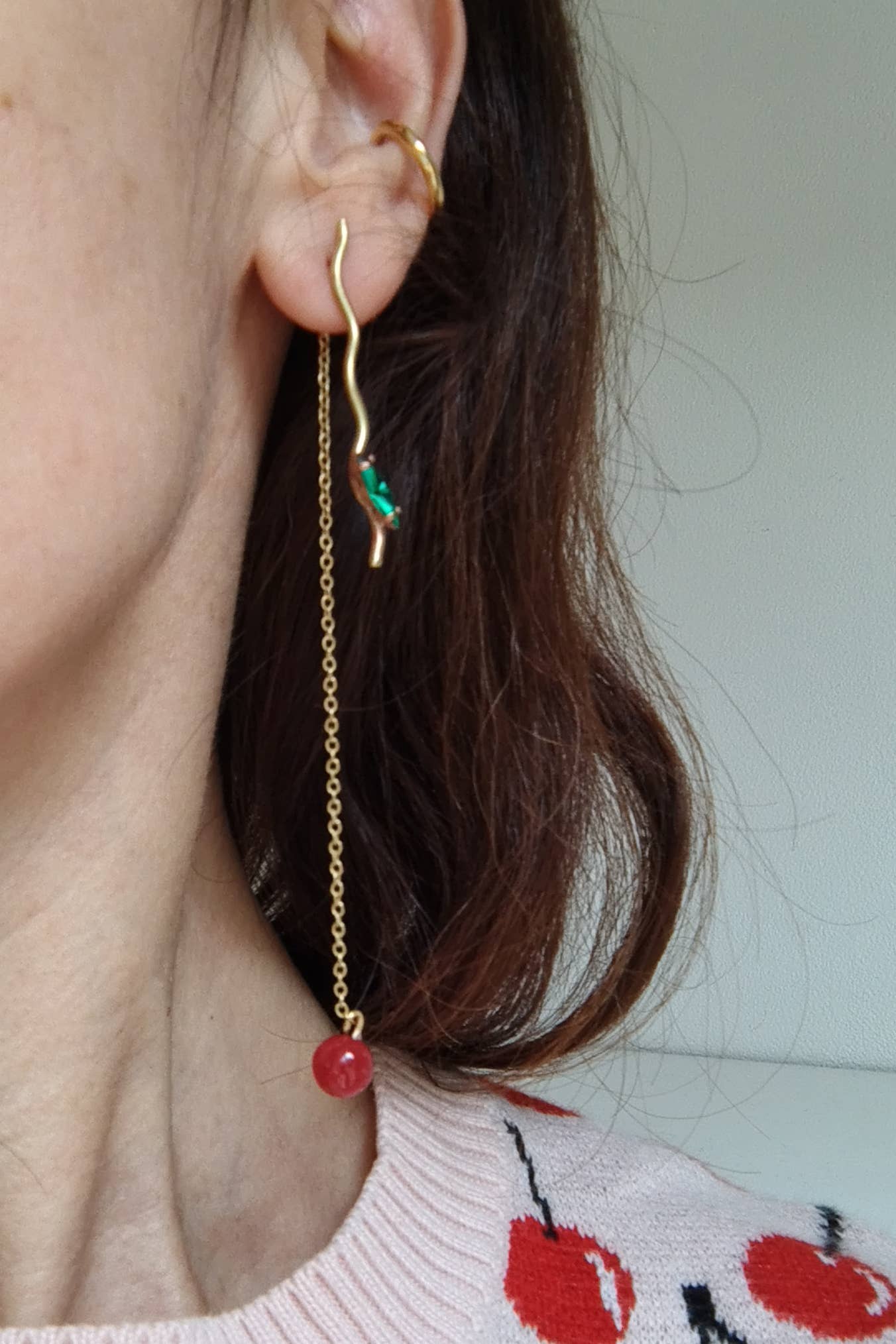 sew a song - Venta al por mayor Pendientes colgantes - Pendientes de olas de cristal3