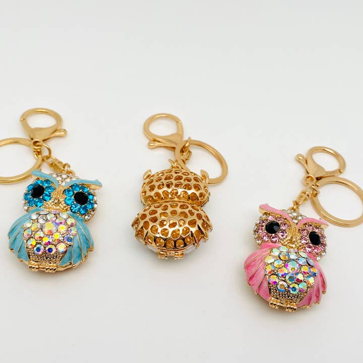 Mio Queena - Wholesale Keychain - Women's - Cute Rhinestone Owl Keychain Creative Bag Pendant2