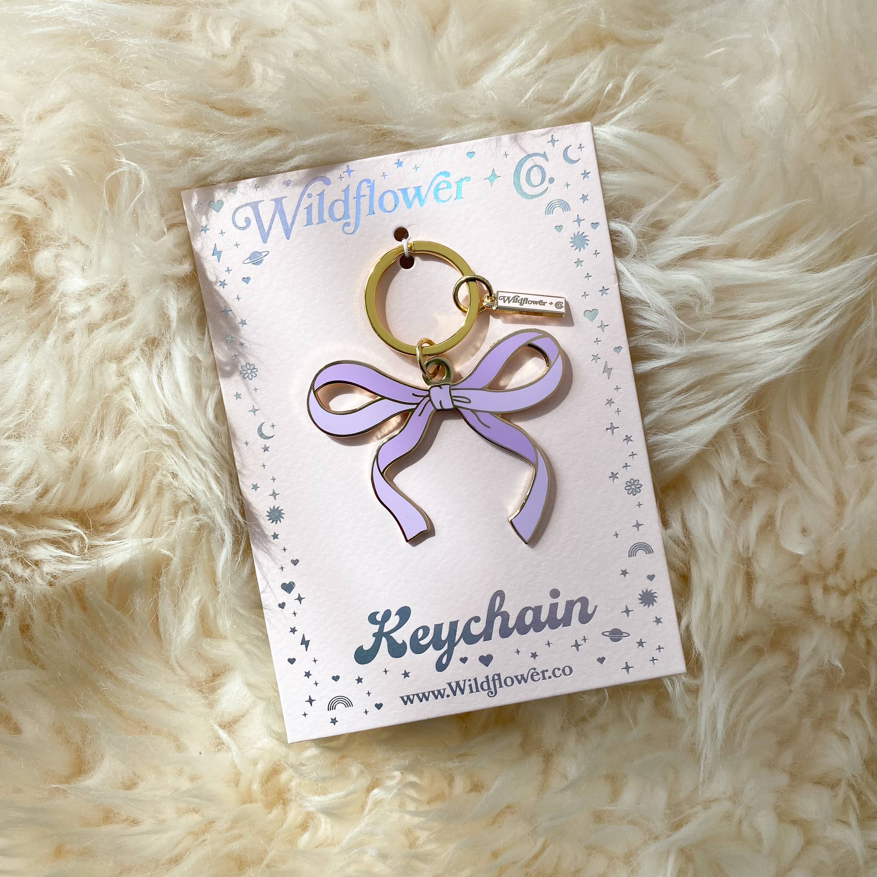 Wildflower + Co. - Wholesale Keychain – Women's - Bow Enamel Keychain - All Colors10