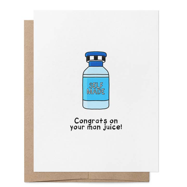Félicitations pour ton Jus d'Homme | Carte d'Affirmation de Genre Trans pour la vente par That Queer Card Co