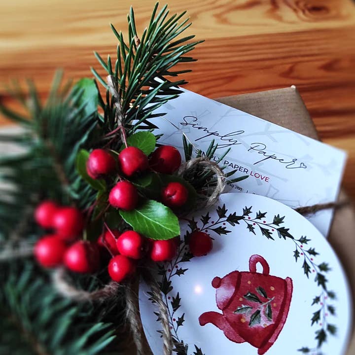 30014 Set Weihnachtsgeschenkanhänger/4 Stck/Vogel,Kessel/DE for wholesale by SIMPLY PAPER LOVE