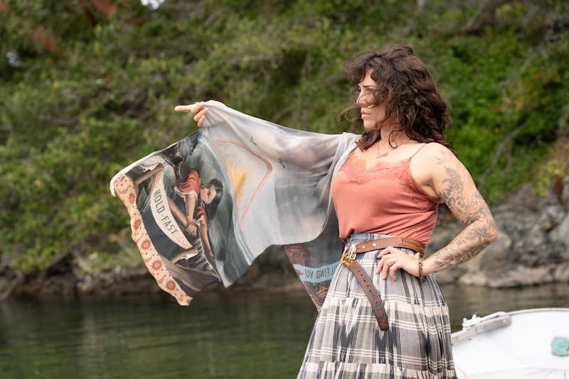 Market of Stars (USA) - Wholesale Scarf - Women's - Hold Fast Scarf with Boat, Sun, Moon & Rainbow6