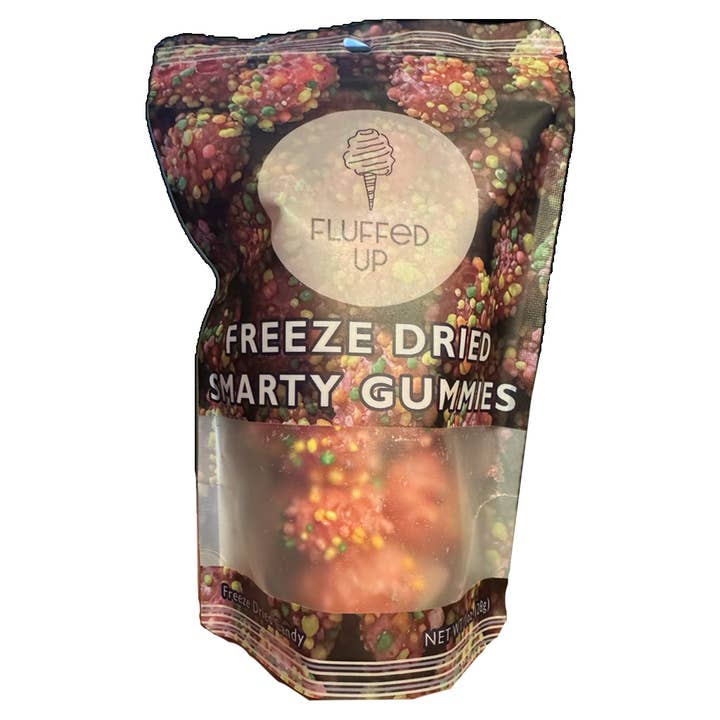 Freeze Dried Smarty Gummies 1oz Small Bag (Nerds Clusters) for wholesale by Fluffed Up
