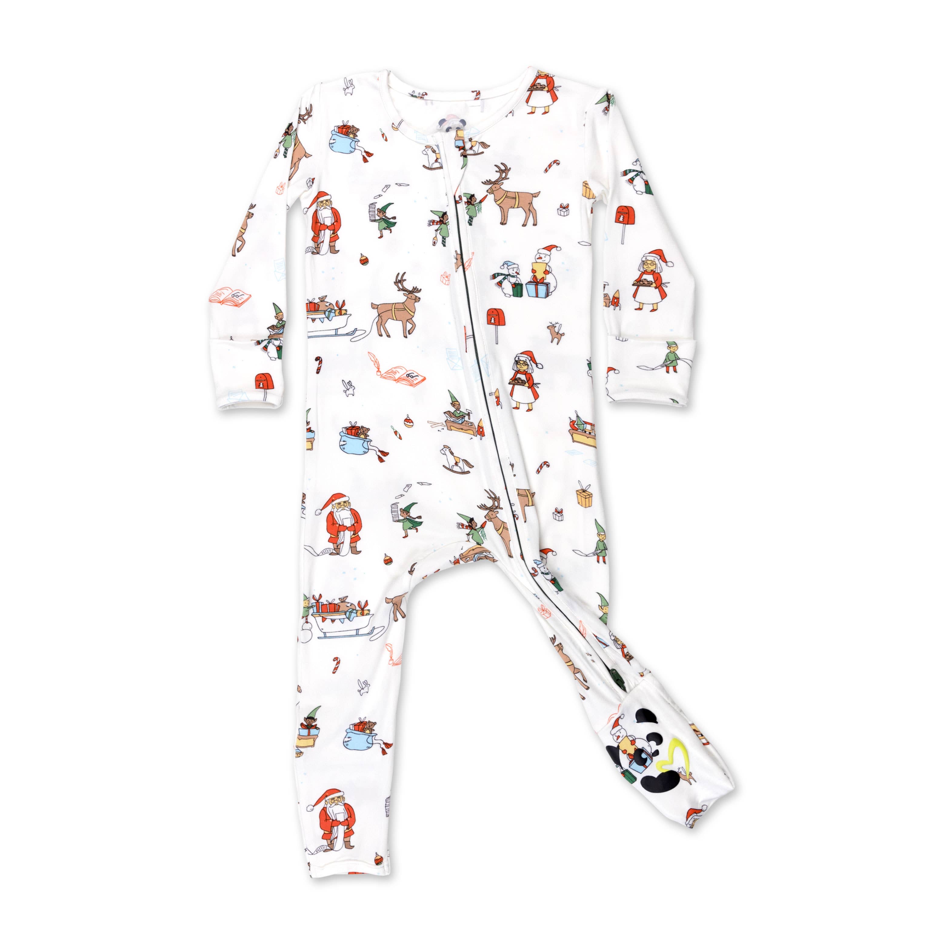 Bellabu Bear - Wholesale Slaappak - Baby -  Kerstpyjama: Santa's Workshop Bamboo nachtkleding voor kinderen0