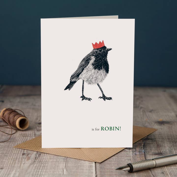 R er til Robin Julekort for engroshandel hos Lucy Coggle Designs