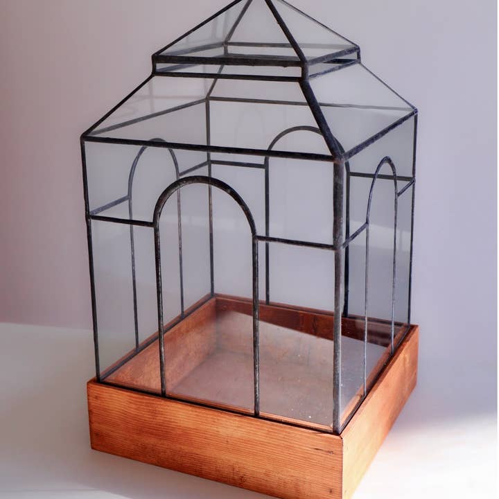 Humboldt Stained Glass Terrarium for wholesale by Leadhead Glass