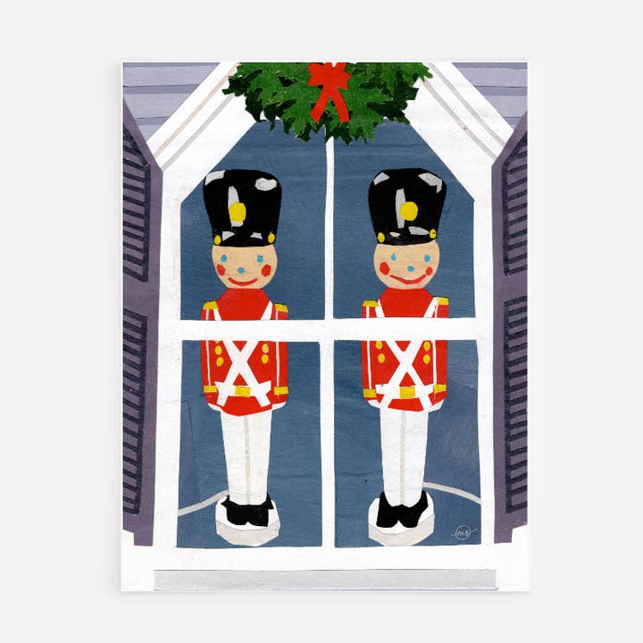 Soldier Boys Holiday Note Card for wholesale by Mandy Warhol Fine Art