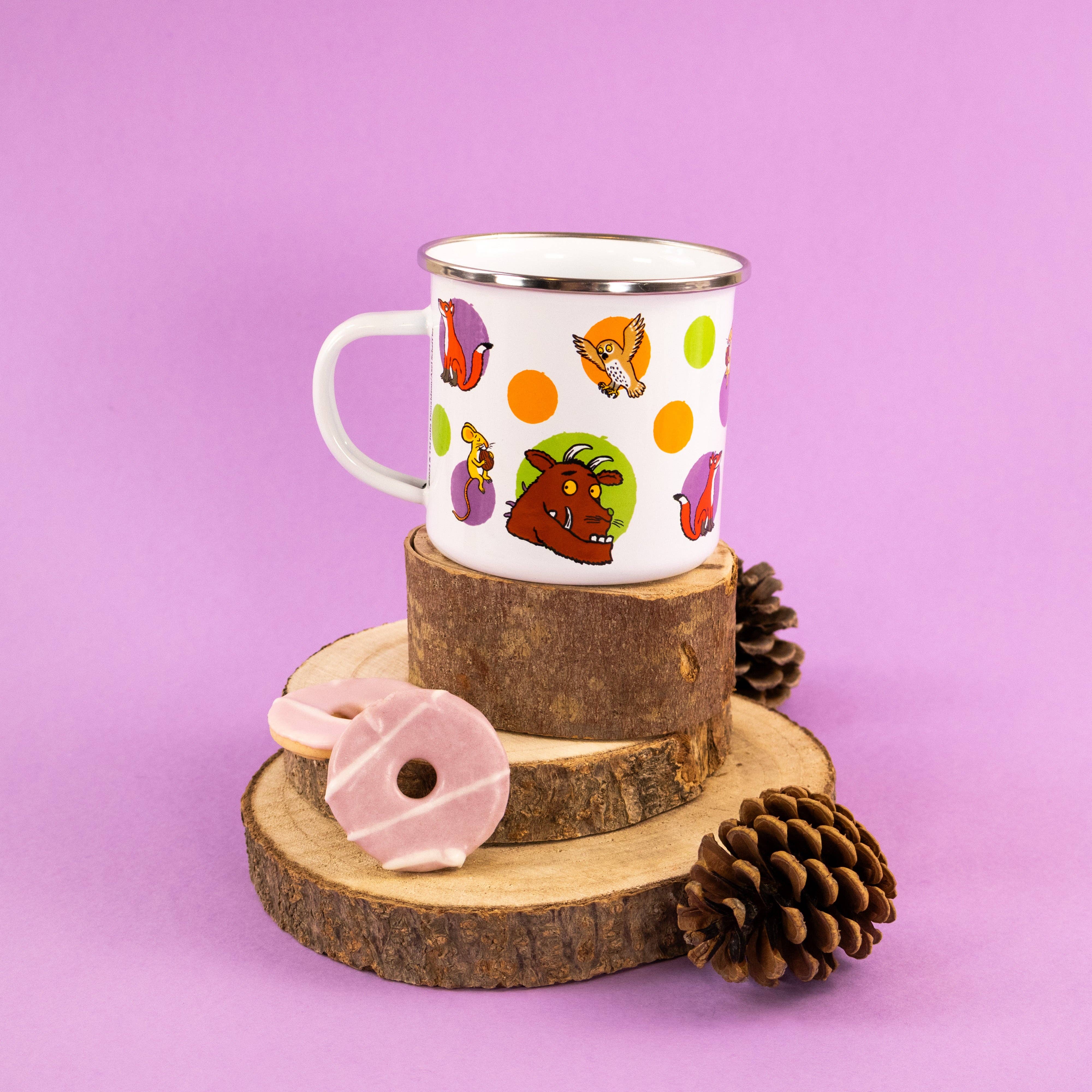 Robert Frederick Ltd – wholesale Kaffekoppar – Gruffalo Emaljmugg - Färgglad Julia Donaldson Design3